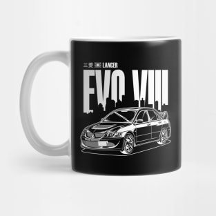 Lancer Evolution VIII - White Print Mug